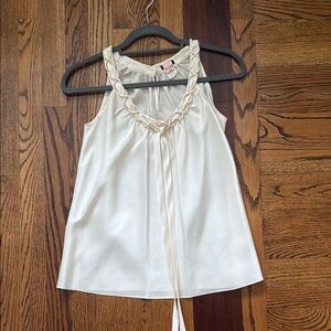 Elegant Cream Sleeveless Top